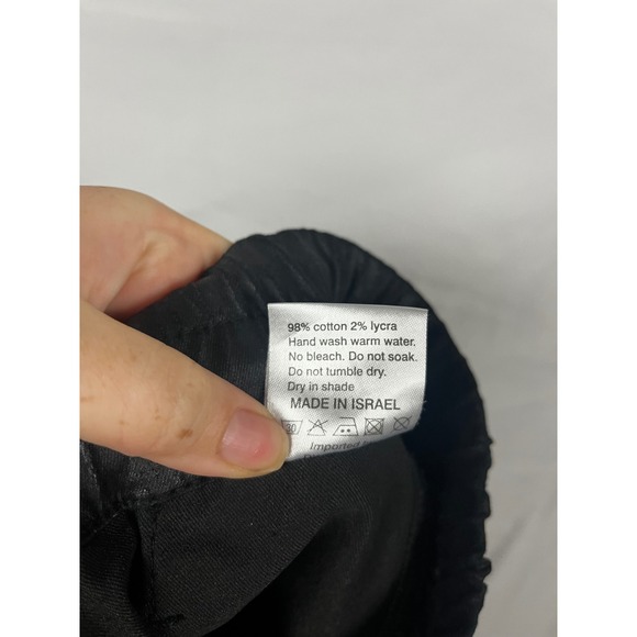 Bevy‎ Flog Women's Black Coated Cotton Blend Shely Jogger Pants Size 27 - Picture 6 of 9